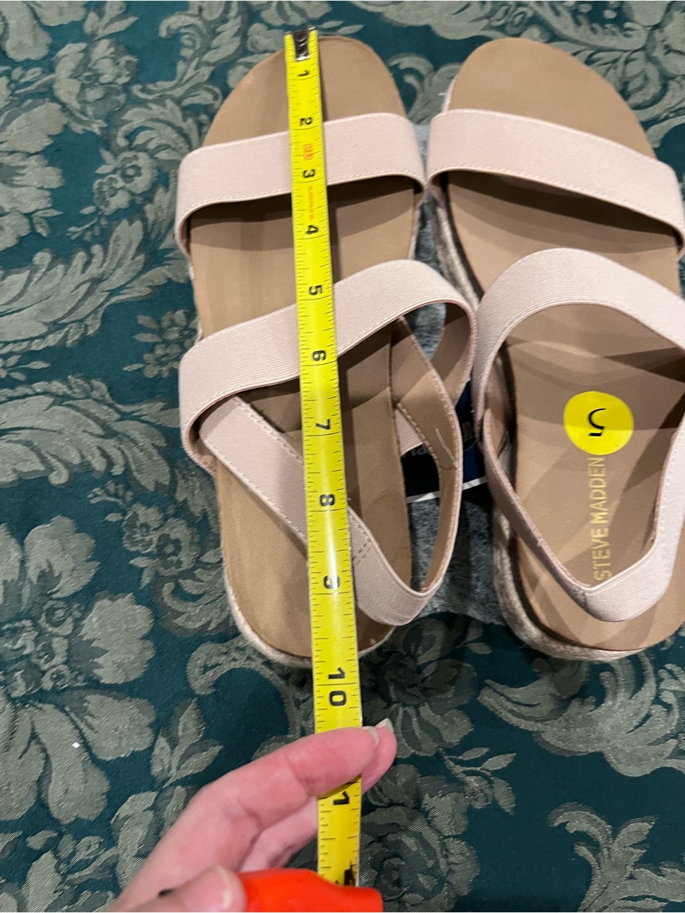 Steve Madden Beige Elastic Cross-Strap Sandals